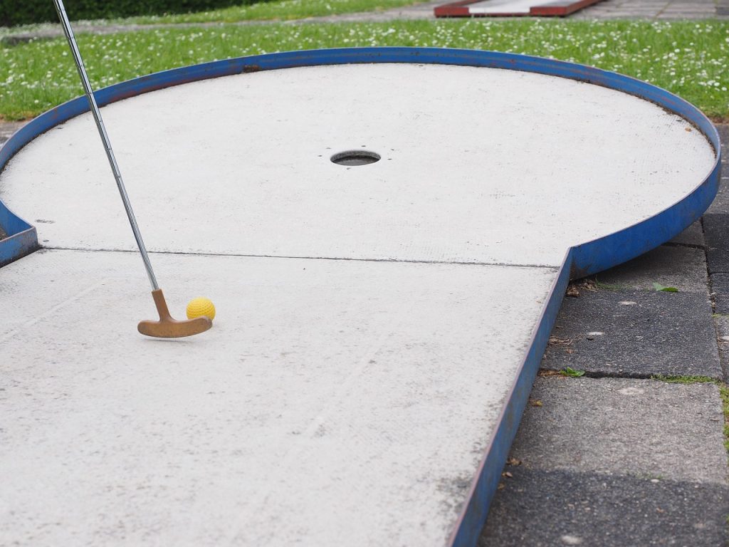 mini golf, mini golf course, track golf, skill game, precision sport, rail, obstacles, eternitbahn, mini golf, mini golf, mini golf, mini golf, mini golf
